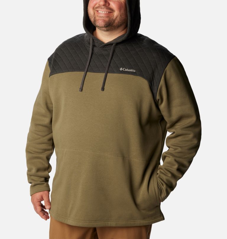 Thumbnail: Men's Hart Mountain Quilted Hoodie - Big, Color: Stone Green, Shark, image 5