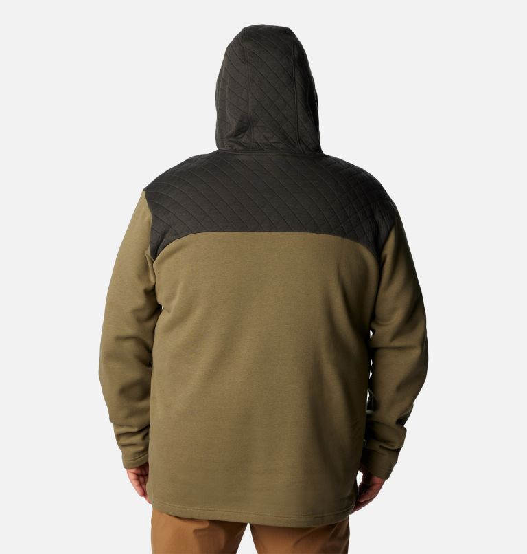 Thumbnail: Men's Hart Mountain Quilted Hoodie - Big, Color: Stone Green, Shark, image 2