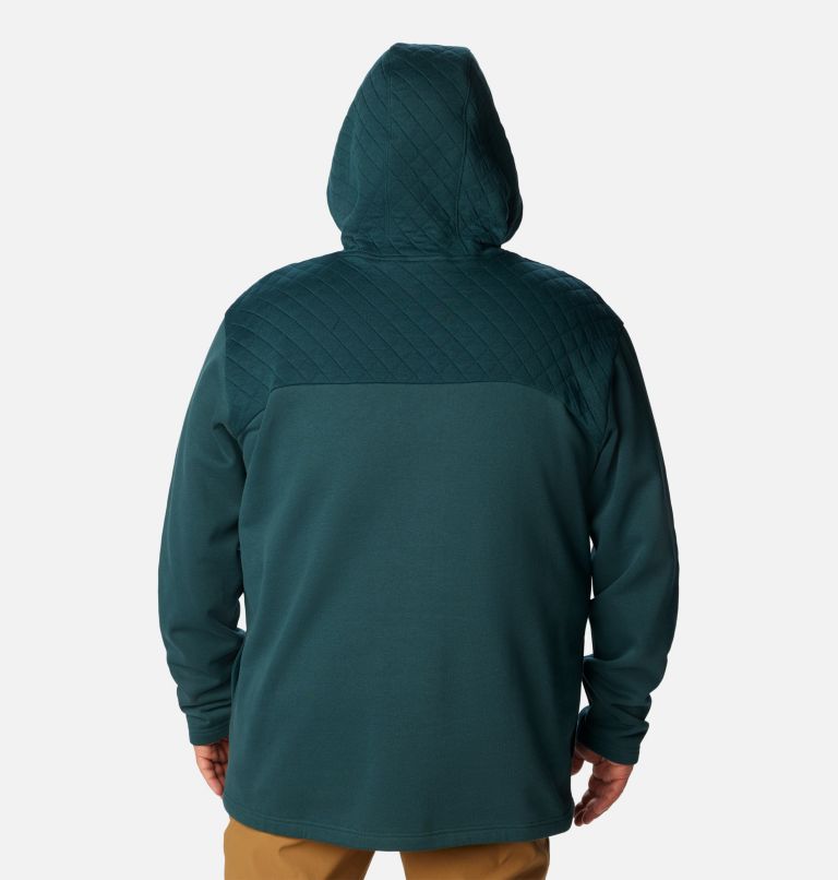 Thumbnail: Men's Hart Mountain Quilted Hoodie - Big, Color: Night Wave, image 2