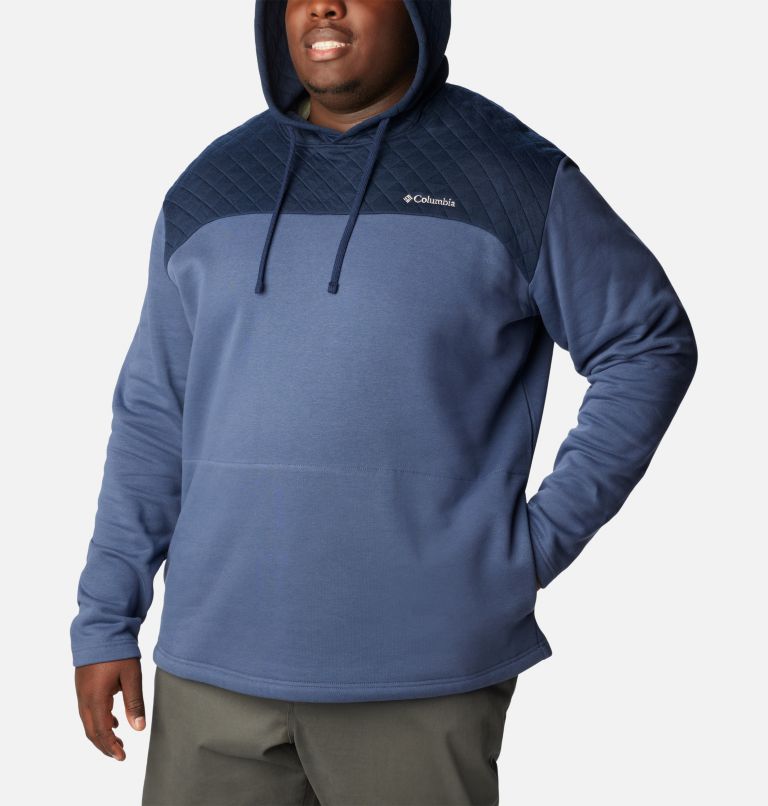 Thumbnail: Men's Hart Mountain Quilted Hoodie - Big, Color: Dark Mountain, Collegiate Navy, image 5