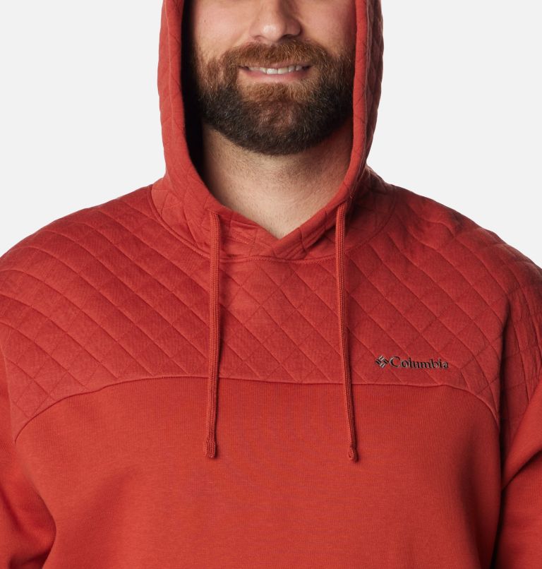 Thumbnail: Men's Hart Mountain Quilted Hoodie - Big, Color: Warp Red, image 4