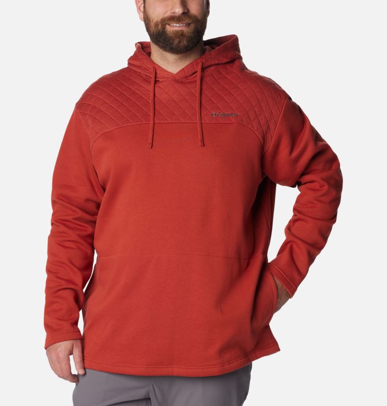 Thumbnail: Men's Hart Mountain Quilted Hoodie - Big, Color: Warp Red, image 1