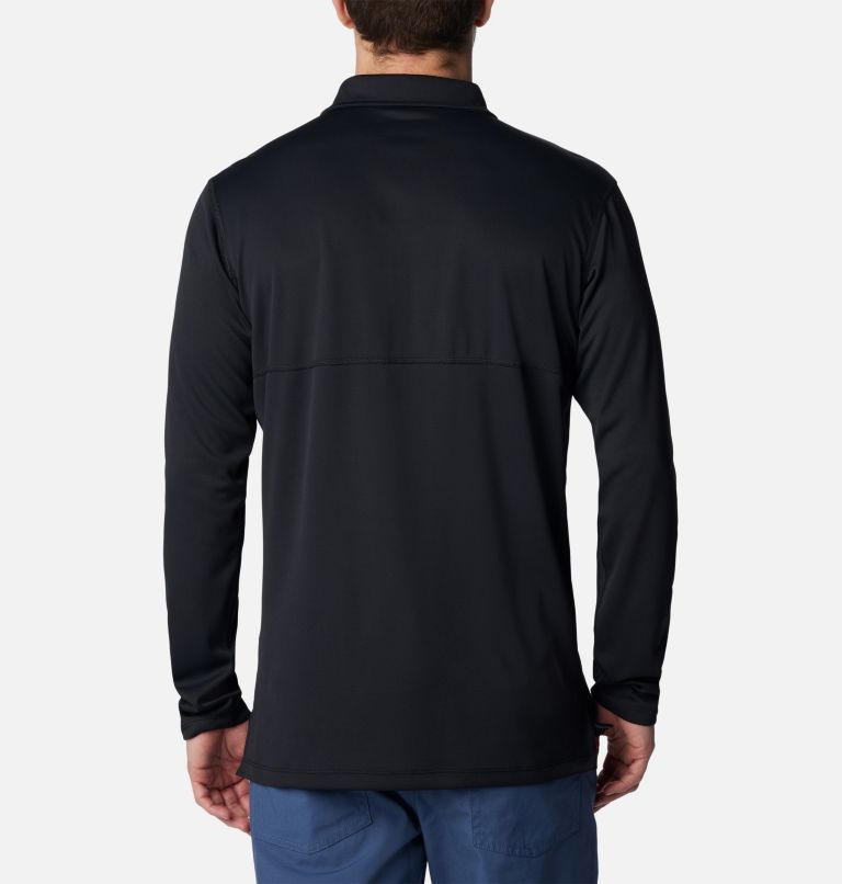 Men's Narrows Pointe Long Sleeve Polo, Color: Black, image 2