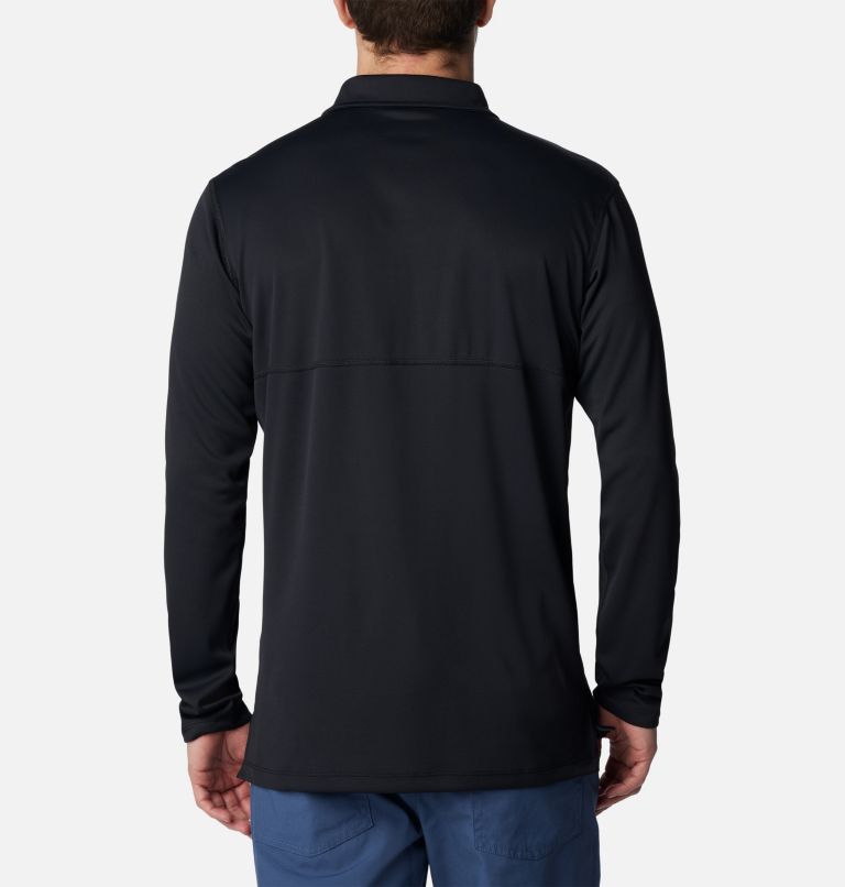 Thumbnail: Men's Narrows Pointe Long Sleeve Polo, Color: Black, image 2