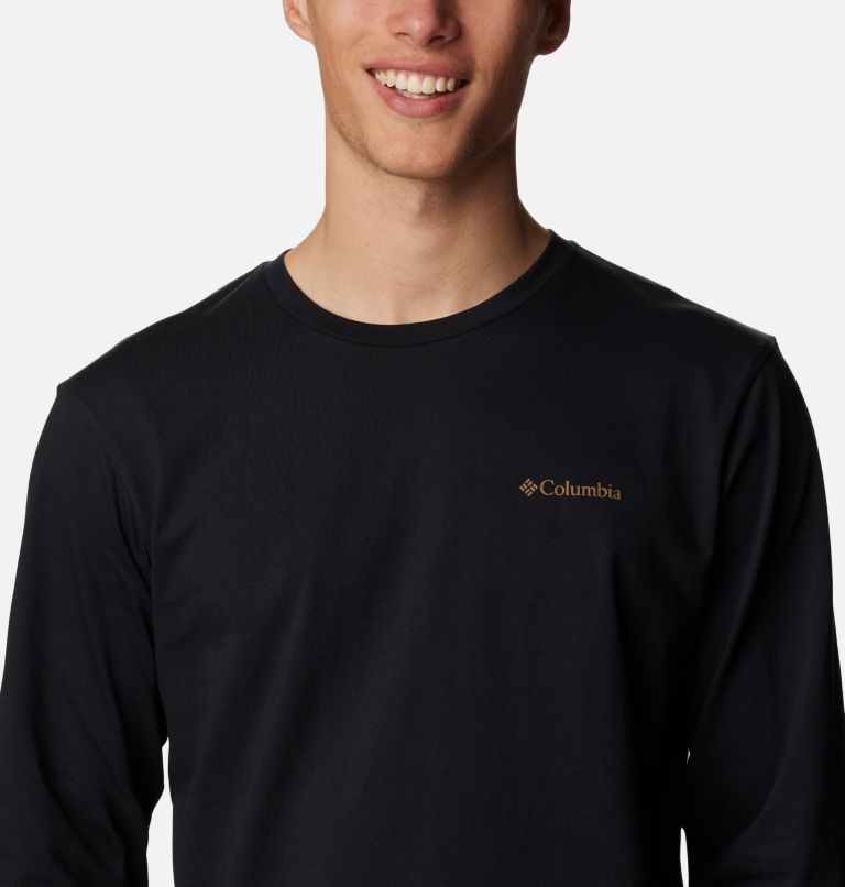 Men's Explorers Canyon Long Sleeve T-Shirt, Color: Black, Outdoor Fun Icons Graphic, image 4