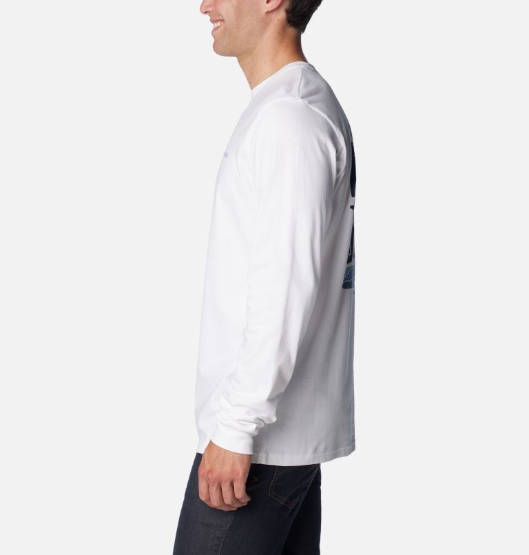 Men's Explorers Canyon Long Sleeve T-Shirt, Color: White, Road Trip Vibes, image 3