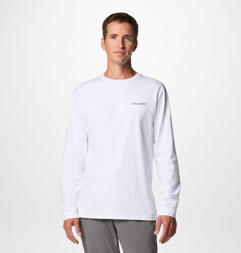 Explorers Canyon Long Sleeve T-Shirt, Color: White, Torn Sunscape, image 2