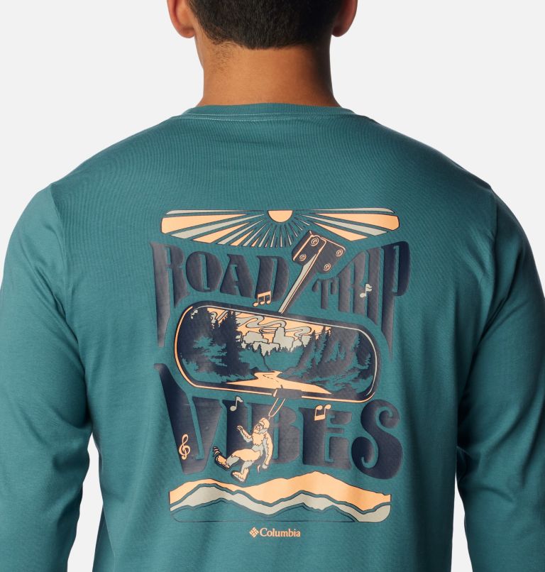 Men's Explorers Canyon Long Sleeve T-Shirt, Color: Cloudburst, Road Trip Vibes, image 5