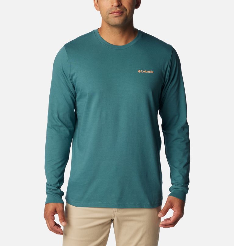 Men's Explorers Canyon Long Sleeve T-Shirt, Color: Cloudburst, Road Trip Vibes, image 2