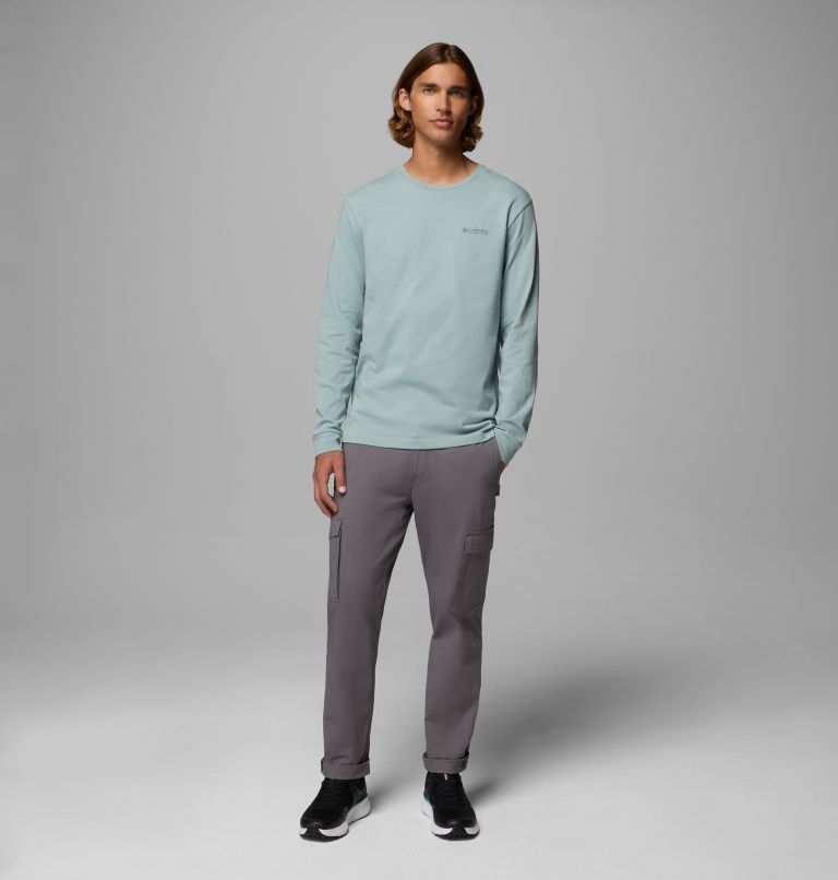 Men's Explorers Canyon Long Sleeve T-Shirt, Color: Crushed Blue, Branded Blanket, image 3