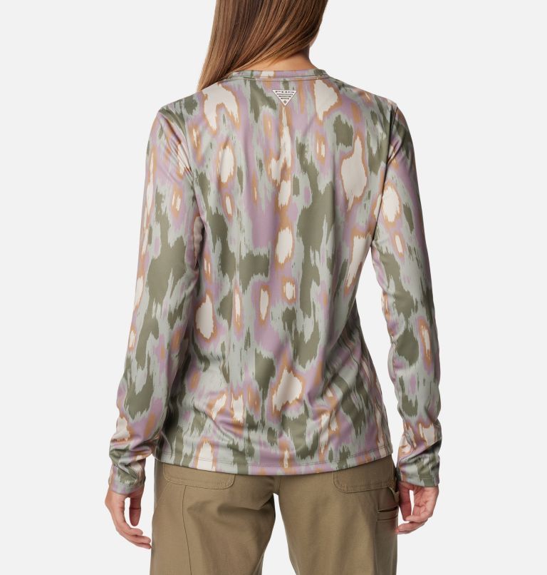 Women's Super PHG Tough Shot Long Sleeve Shirt, Color: Stone Green PHG Reflections Camo, image 2