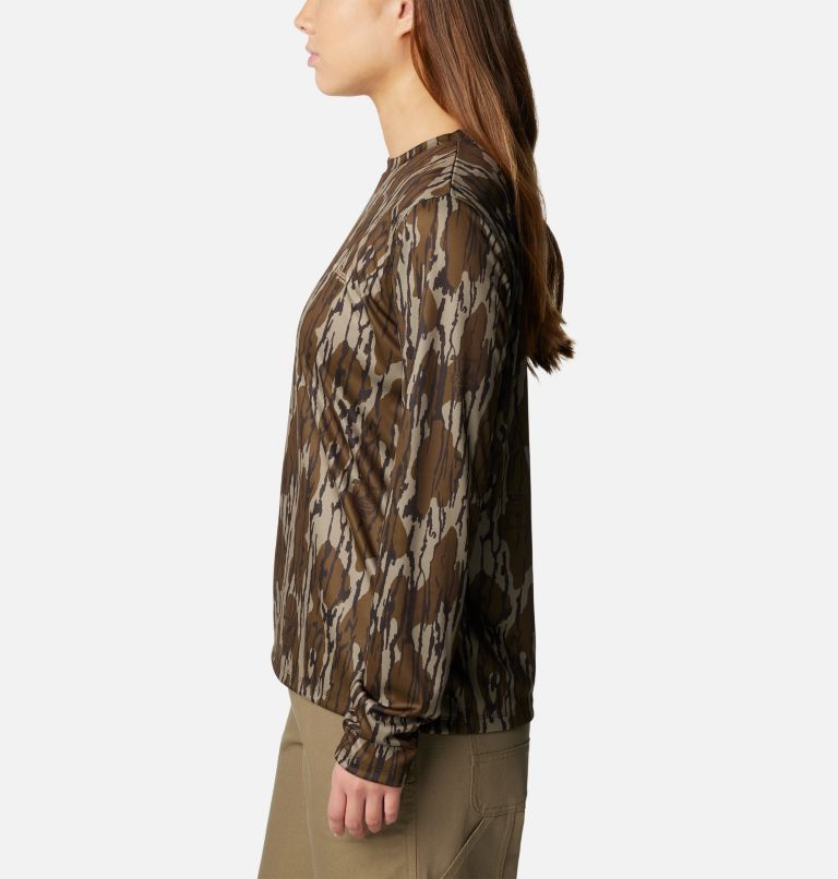 Women's Super PHG Tough Shot Long Sleeve Shirt, Color: Mossy Oak Bottomland, image 3