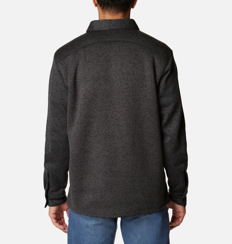 Manteau-chemise à fermeture éclair Sweater Weather pour hommes, Color: Black Heather, image 2