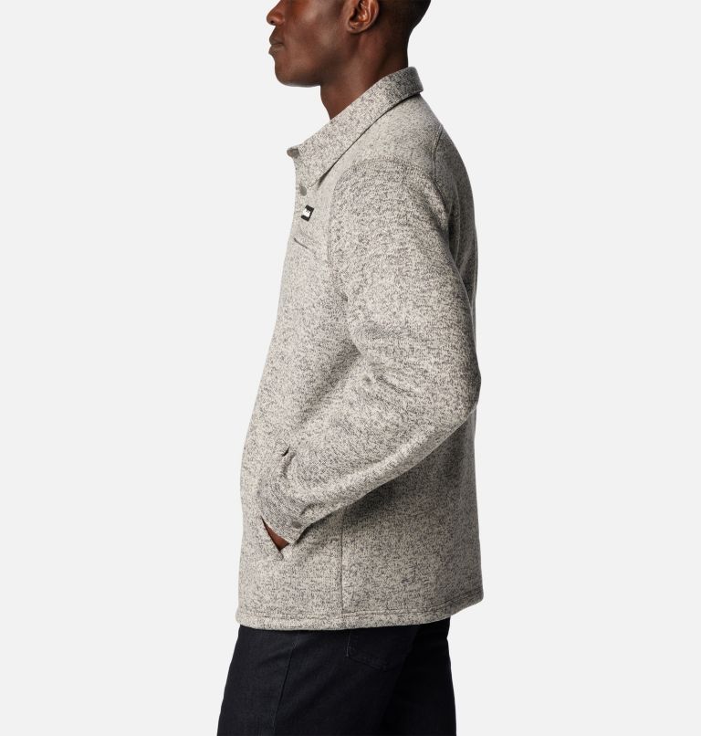 Thumbnail: Manteau-chemise à fermeture éclair Sweater Weather pour hommes, Color: City Grey Heather, image 4
