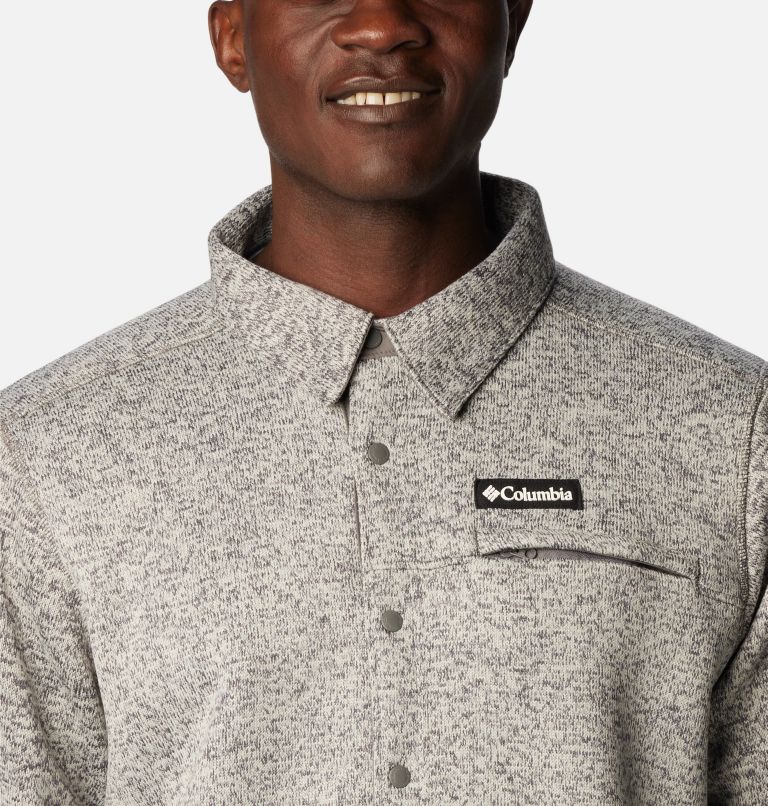 Manteau-chemise à fermeture éclair Sweater Weather pour hommes, Color: City Grey Heather, image 5