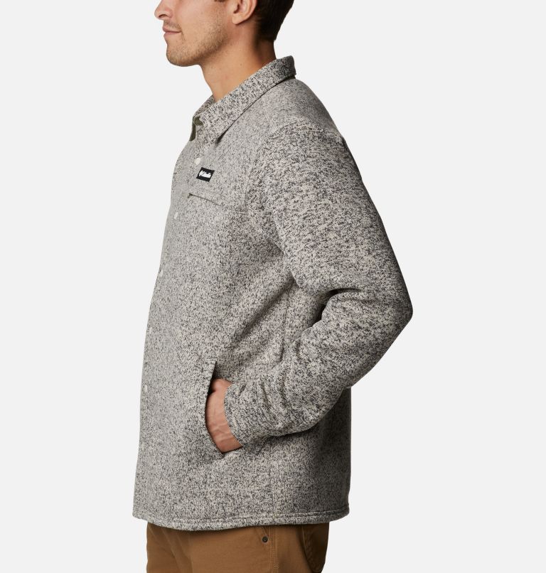 Manteau-chemise à fermeture éclair Sweater Weather pour hommes, Color: Dark Stone, image 4