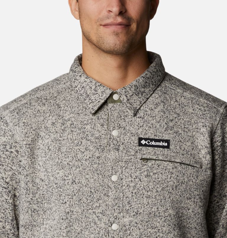 Men's Sweater Weather Shirt Jacket, Color: Dark Stone, image 5