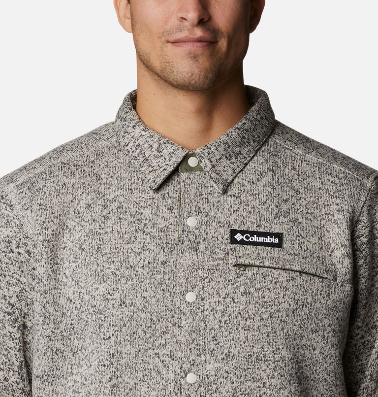 Thumbnail: Men's Sweater Weather Shirt Jacket, Color: Dark Stone, image 5