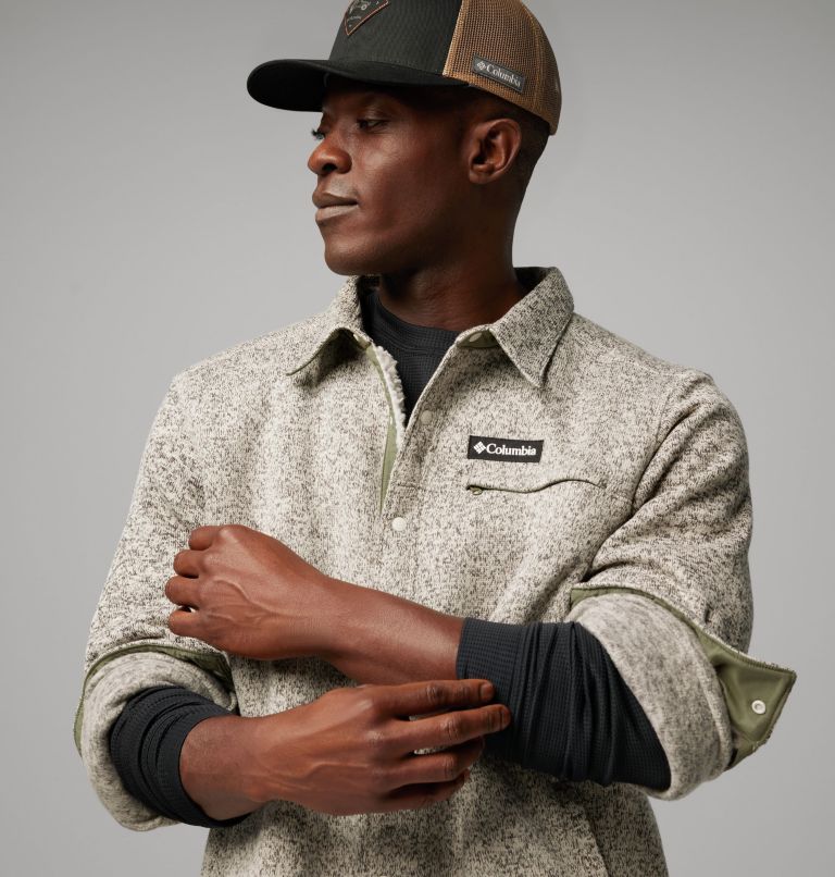 Men's Sweater Weather Shirt Jacket, Color: Dark Stone, image 7