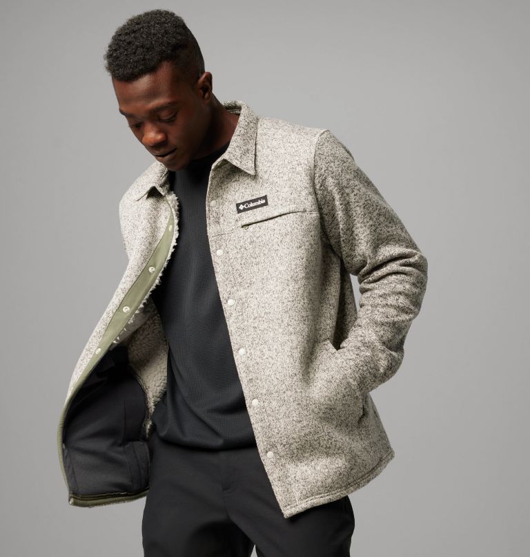Thumbnail: Manteau-chemise à fermeture éclair Sweater Weather pour hommes, Color: Dark Stone, image 8