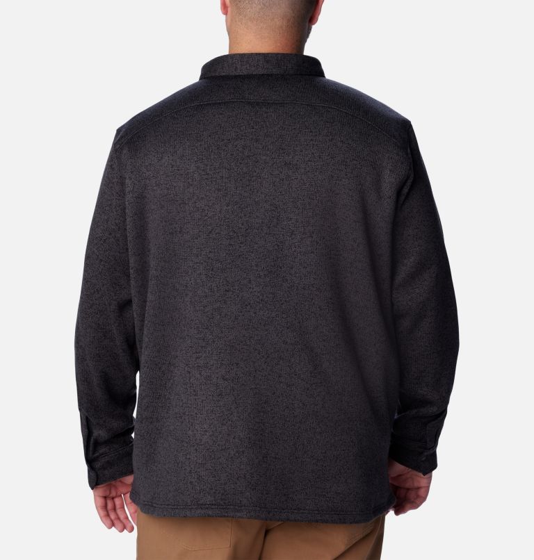 Men's Sweater Weather Shirt Jacket - Big, Color: Black Heather, image 2