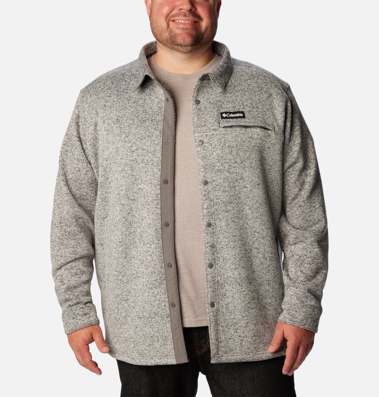 Men's Sweater Weather Shirt Jacket - Big, Color: City Grey Heather, image 1