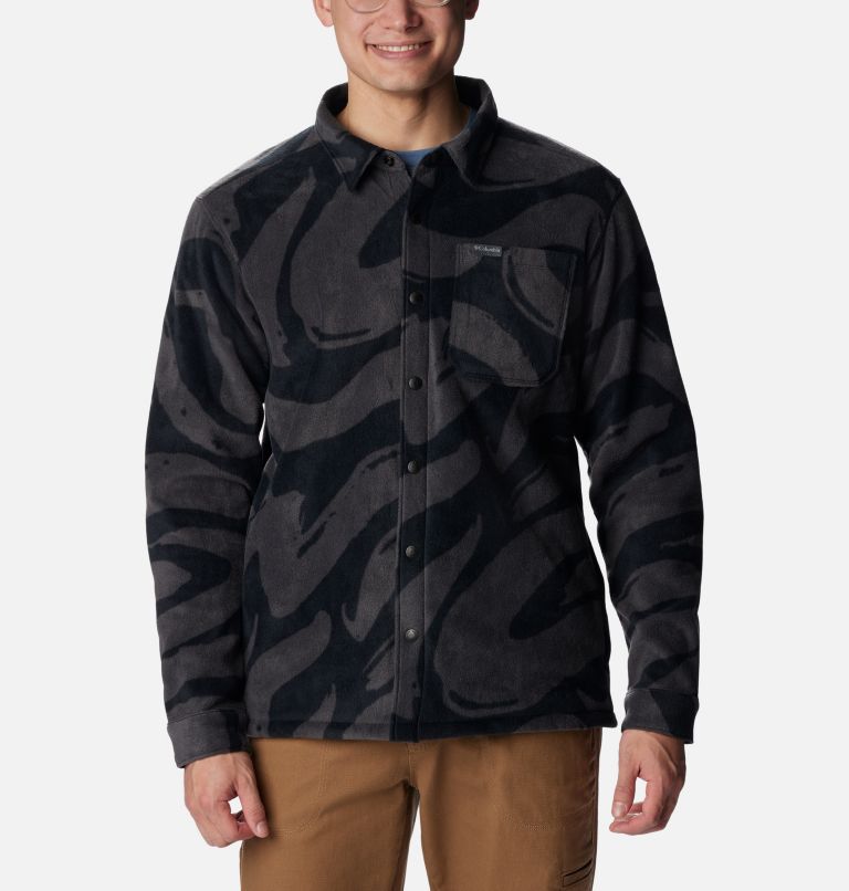Manteau-chemise imprimé Steens Mountain pour hommes, Color: Black Snowdrifts Print, image 3