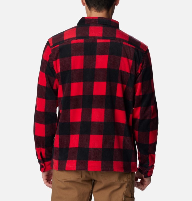 Men's Steens Mountain Printed Shirt Jacket, Color: Mountain Red Check Print, image 2