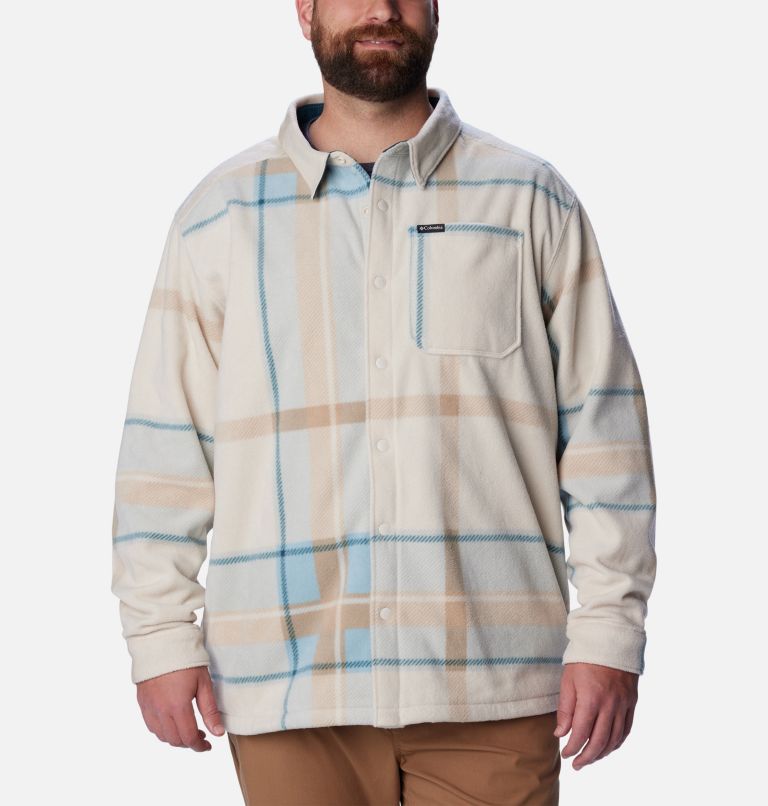 Men's Steens Mountain Printed Shirt Jacket - Big, Color: Dark Stone Super Mega Print, image 3