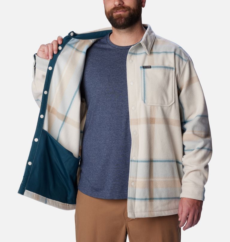 Thumbnail: Men's Steens Mountain Printed Shirt Jacket - Big, Color: Dark Stone Super Mega Print, image 6