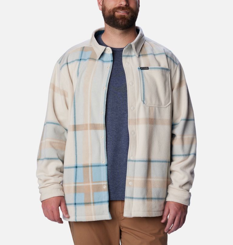 Men's Steens Mountain Printed Shirt Jacket - Big, Color: Dark Stone Super Mega Print, image 1