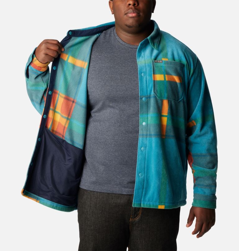 Thumbnail: Men's Steens Mountain Printed Shirt Jacket - Big, Color: Shasta Super Mega Print, image 6