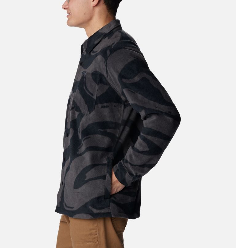 Men's Steens Mountain Printed Shirt Jacket - Tall, Color: Black Snowdrifts Print, image 4