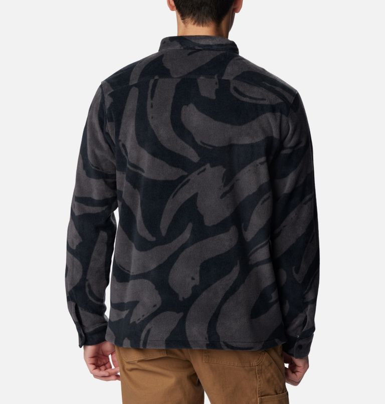Men's Steens Mountain Printed Shirt Jacket - Tall, Color: Black Snowdrifts Print, image 2