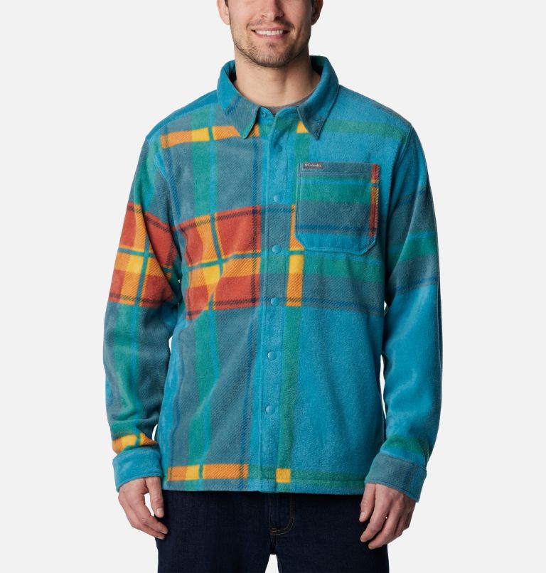 Thumbnail: Men's Steens Mountain Printed Shirt Jacket - Tall, Color: Shasta Super Mega Print, image 3