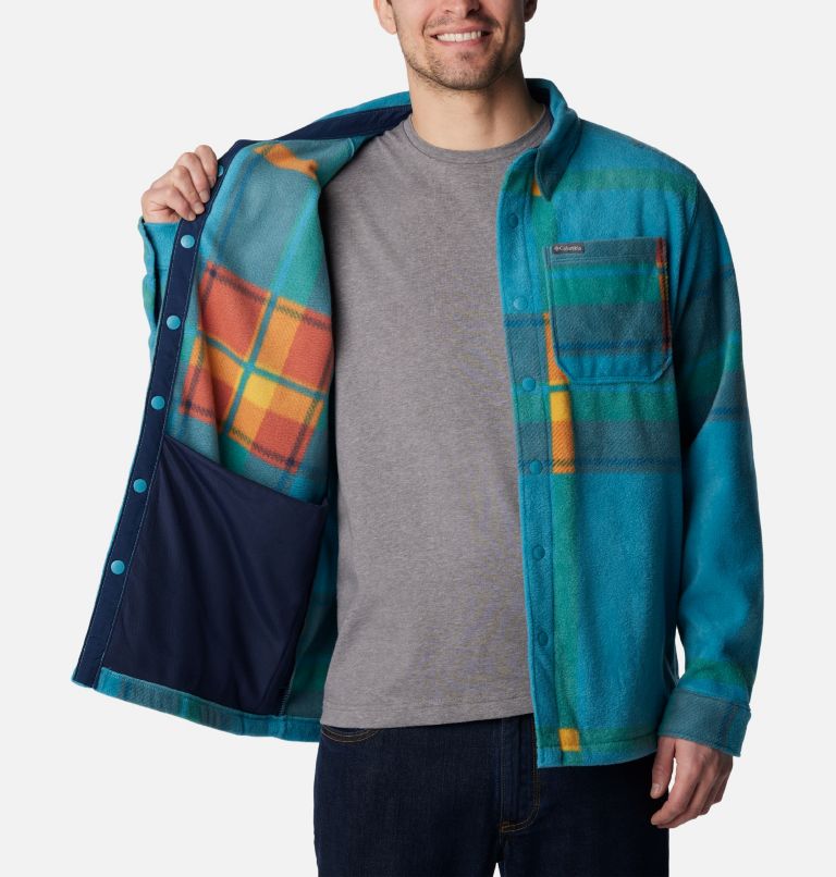 Thumbnail: Men's Steens Mountain Printed Shirt Jacket - Tall, Color: Shasta Super Mega Print, image 6