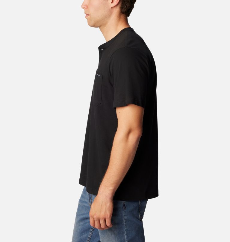 Henley à manches courtes Landroamer pour hommes, Color: Black, image 3