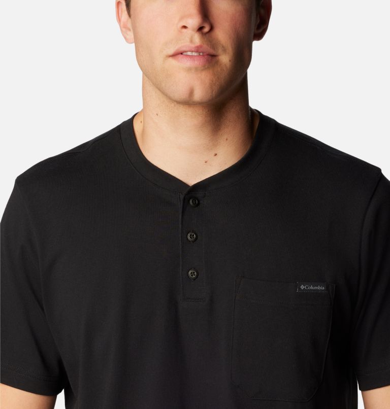 Henley à manches courtes Landroamer pour hommes, Color: Black, image 4