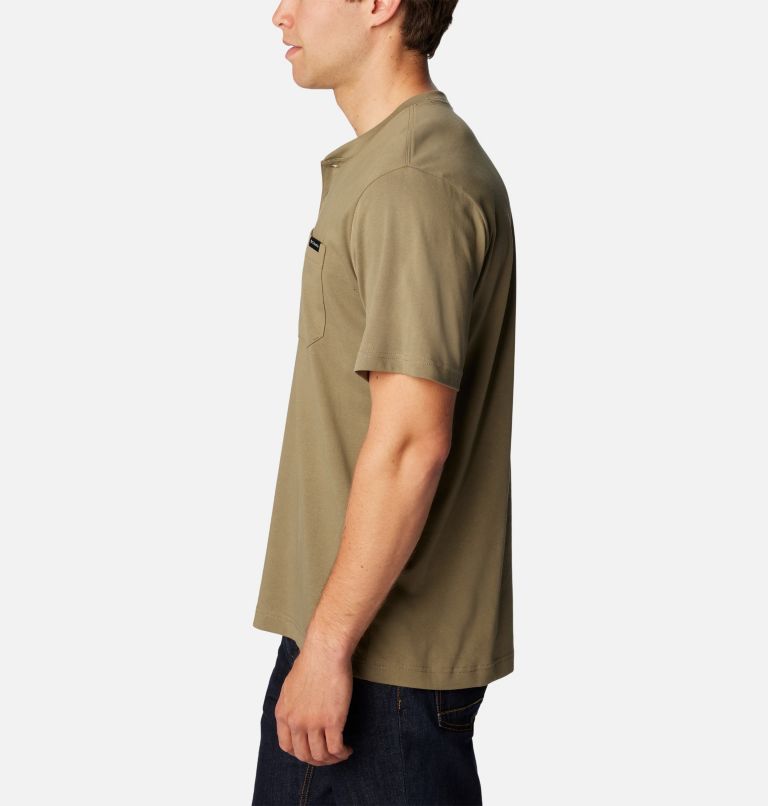 Henley à manches courtes Landroamer pour hommes, Color: Stone Green, image 3