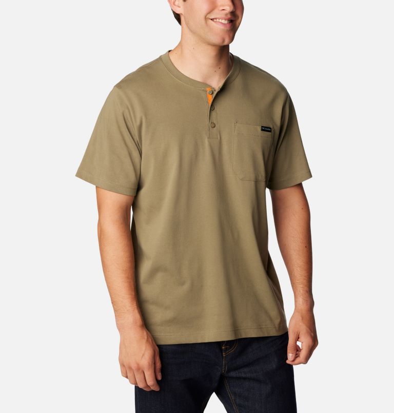Henley à manches courtes Landroamer pour hommes, Color: Stone Green, image 5