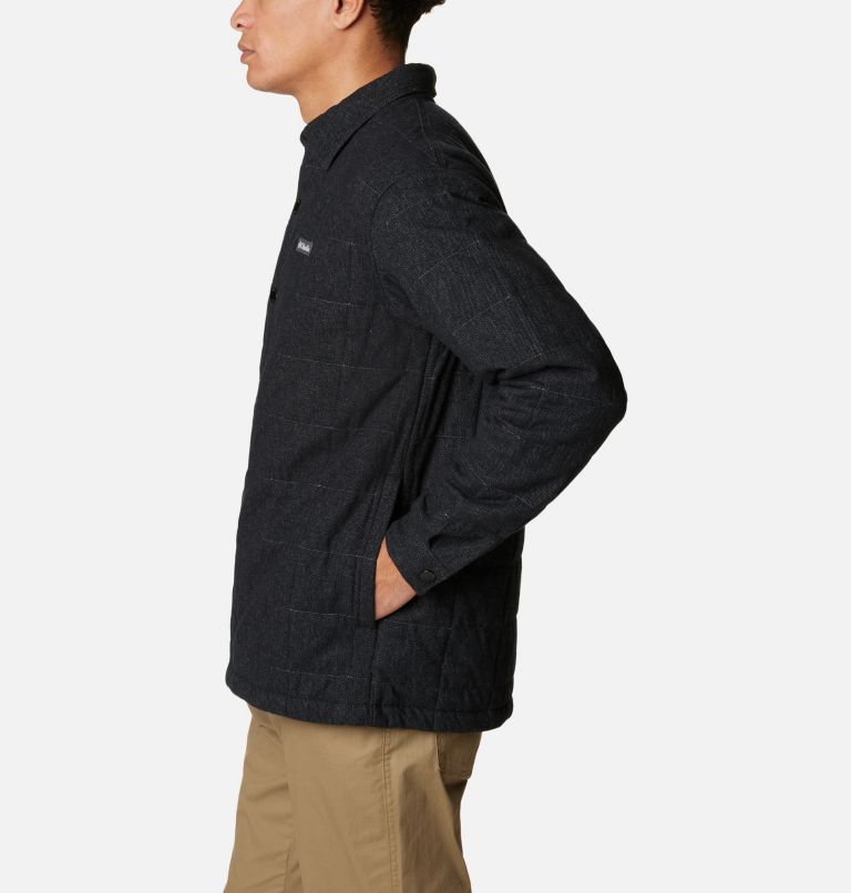 Men's Landroamer Quilted Shirt Jacket, Color: Black, image 4