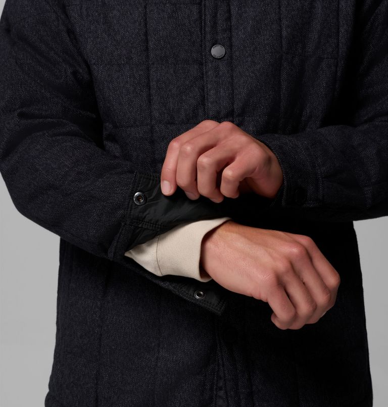 Men's Landroamer Quilted Shirt Jacket, Color: Black, image 8
