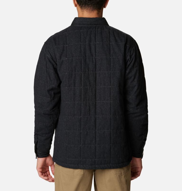 Thumbnail: Men's Landroamer Quilted Shirt Jacket, Color: Black, image 2