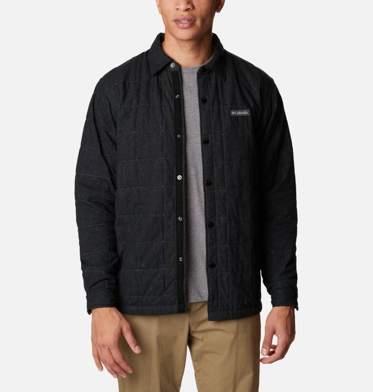 Men's Landroamer Quilted Shirt Jacket, Color: Black, image 1