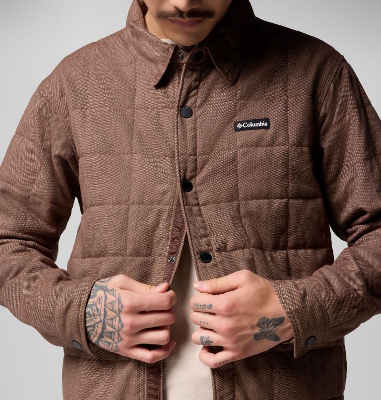 Men's Landroamer Quilted Shirt Jacket, Color: Tobacco, image 7
