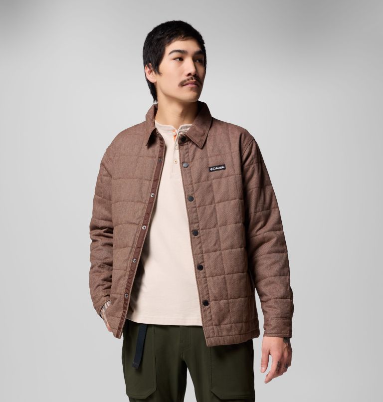 Men's Landroamer Quilted Shirt Jacket, Color: Tobacco, image 1
