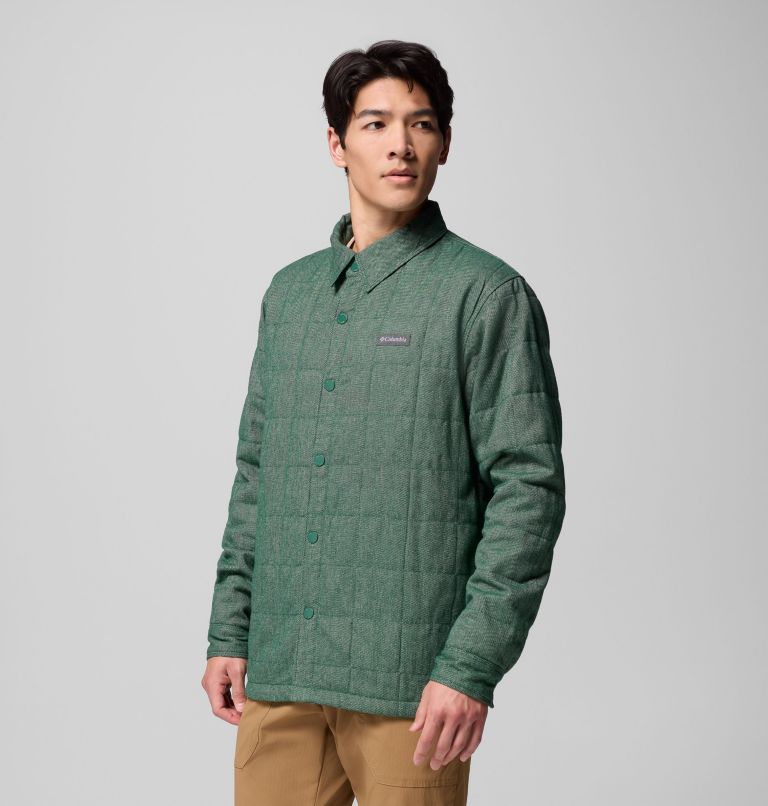 Men's Landroamer Quilted Shirt Jacket, Color: Rain Forest, image 4