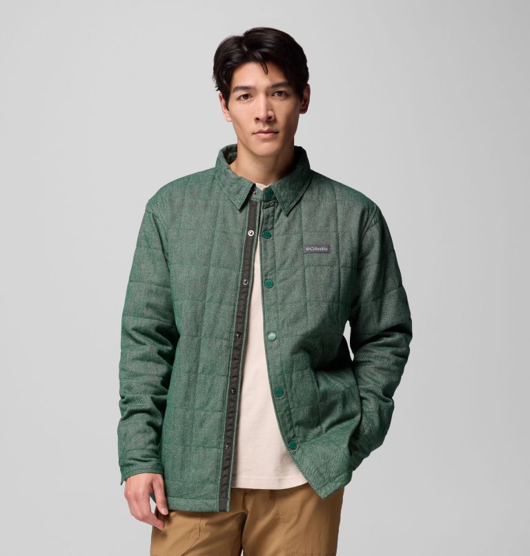 Men's Landroamer Quilted Shirt Jacket, Color: Rain Forest, image 5