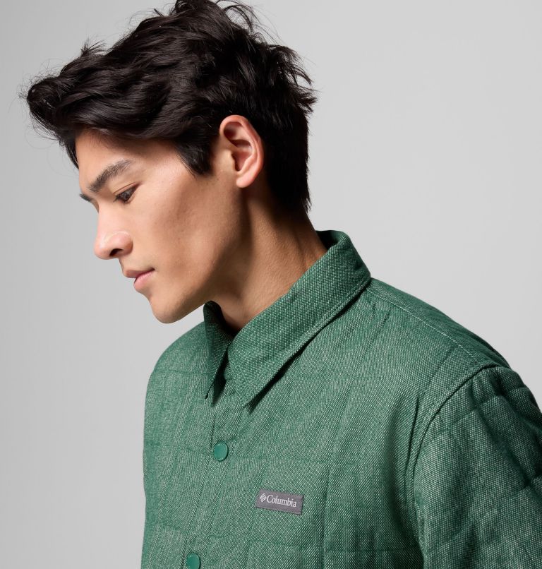 Men's Landroamer Quilted Shirt Jacket, Color: Rain Forest, image 6