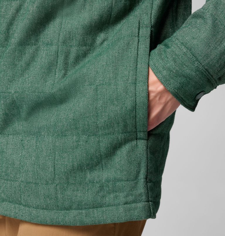 Men's Landroamer Quilted Shirt Jacket, Color: Rain Forest, image 7